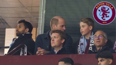 Le prince William et son fils très complices lors du match retour opposant le PSG à Aston Villa.