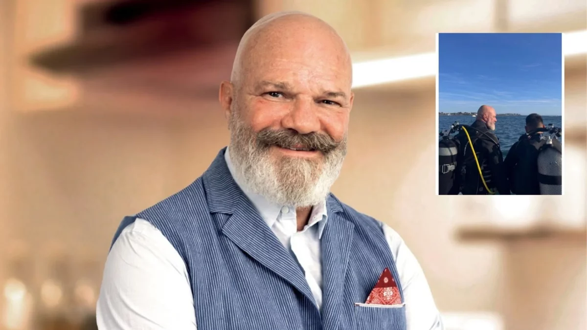 Philippe Etchebest profite de ses vacances en compagnie de son fils.